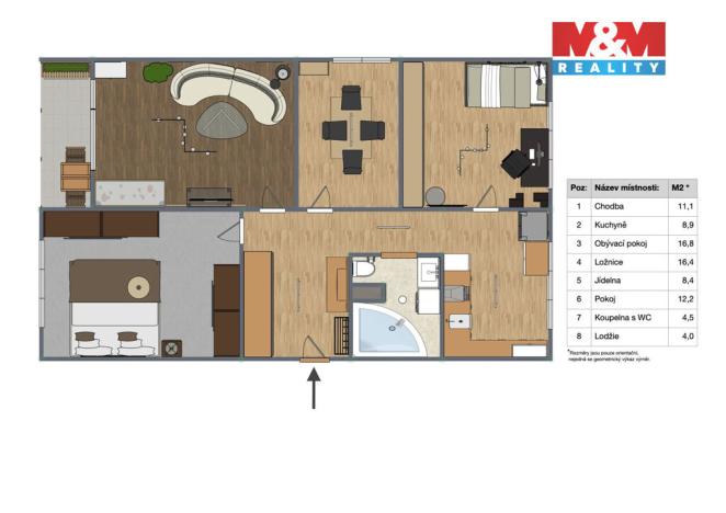 Prodej bytu 4+1, Jirkov, Studentská, 78 m2