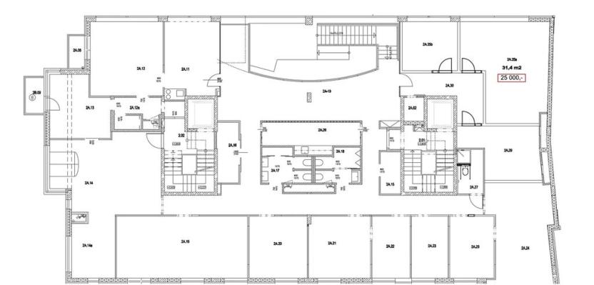 Pronájem kanceláře, Brno, Vídeňská, 31 m2