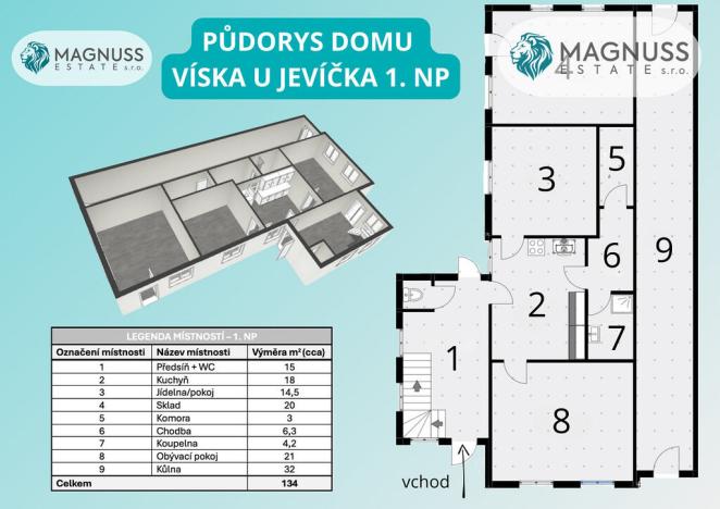 Prodej rodinného domu, Víska u Jevíčka, 160 m2