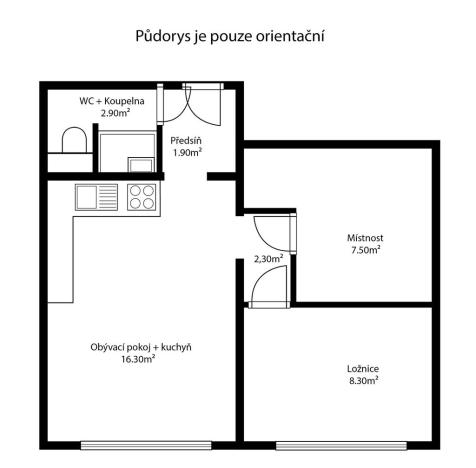 Prodej bytu 3+kk, Praha - Kamýk, Cholupická, 46 m2