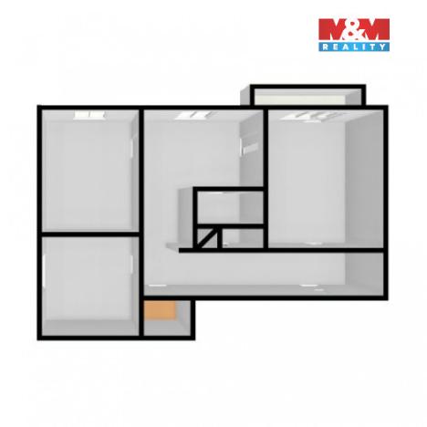 Pronájem bytu 3+1, Orlová - Lutyně, F. S. Tůmy, 65 m2