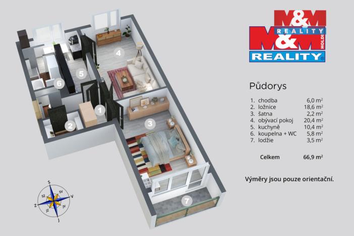 Prodej bytu 2+1, Rumburk - Rumburk 1, Matušova, 68 m2