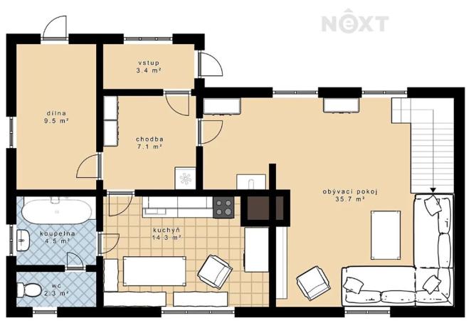 Prodej chalupy, Loučovice, 141 m2