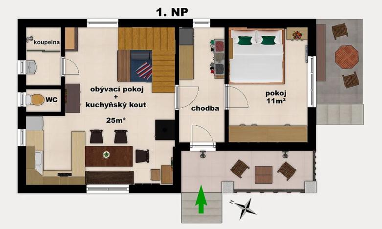 Prodej chalupy, Stříbrná Skalice, 92 m2