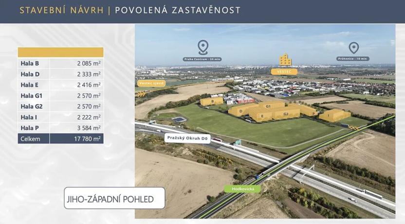 Prodej komerčního pozemku, Vestec, Hodkovická, 4269 m2