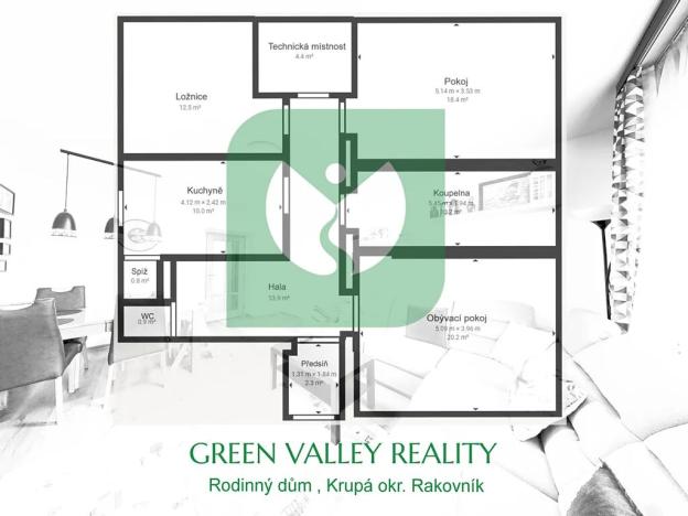 Prodej rodinného domu, Krupá, 92 m2