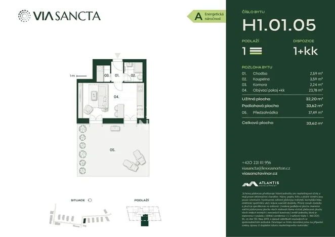 Prodej bytu 1+kk, Praha - Vinoř, Mladoboleslavská, 34 m2