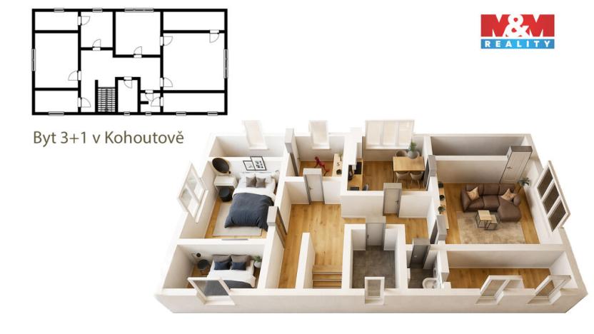 Prodej bytu 3+1, Kohoutov, 118 m2