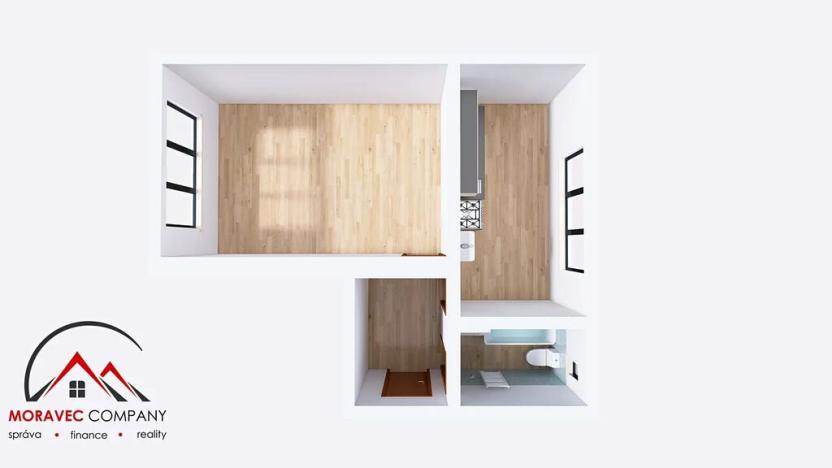 Pronájem bytu 1+1, Ostrava, Newtonova, 41 m2