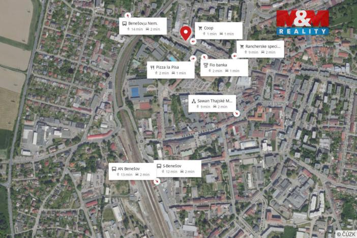 Pronájem bytu 1+1, Benešov, Pražská, 38 m2