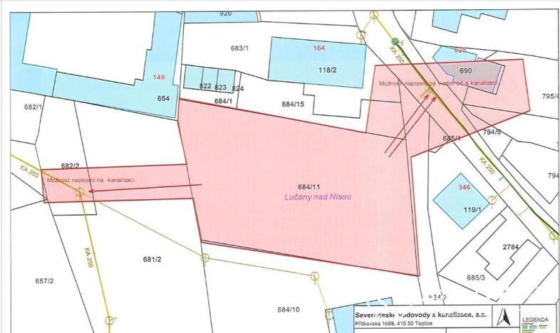 Prodej pozemku pro bydlení, Lučany nad Nisou, 2111 m2