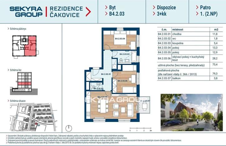 Prodej bytu 2+kk, Praha, 73 m2