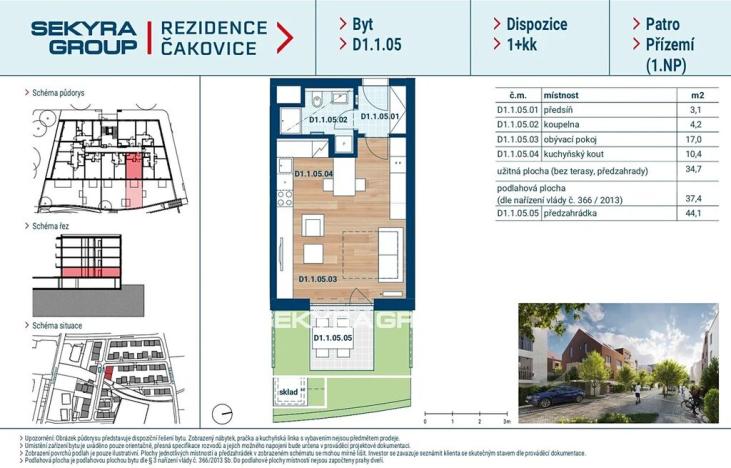 Prodej bytu 1+kk, Praha, 34 m2