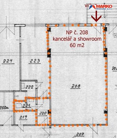 Pronájem obchodního prostoru, Chomutov, Školní pěšina, 66 m2