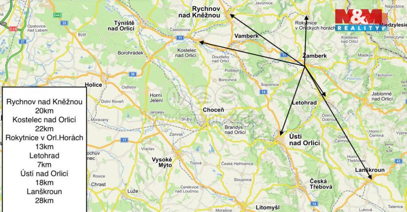 Pronájem bytu 4+1, Žamberk, Zemědělská, 100 m2