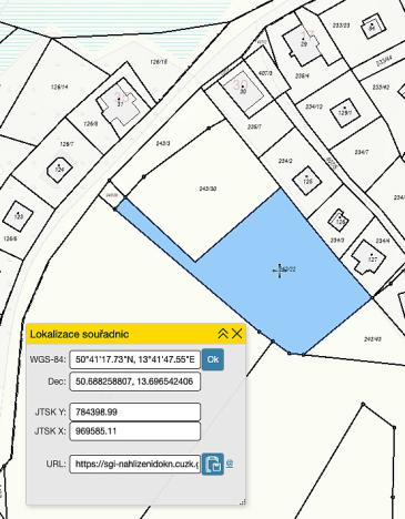 Prodej pozemku, Moldava, 2034 m2