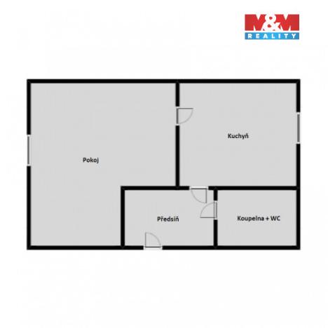 Prodej bytu 1+1, Ústí nad Labem - Neštěmice, Na Výšině, 36 m2