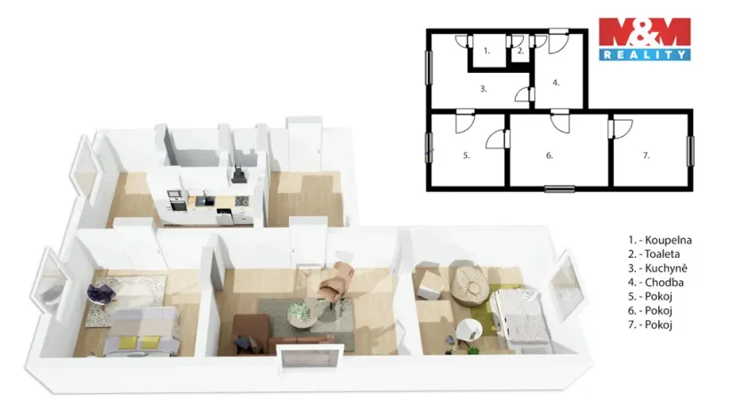 Prodej bytu 3+1, České Budějovice - České Budějovice 7, Lidická tř., 63 m2