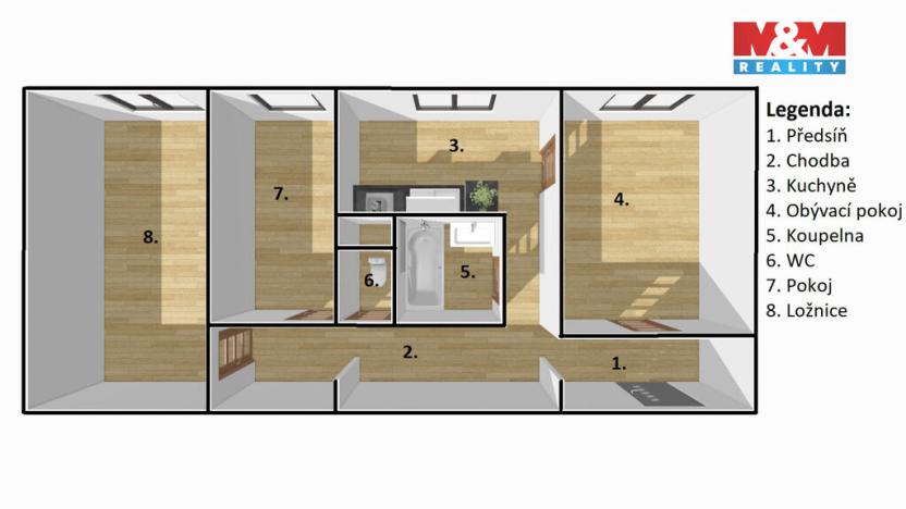 Prodej bytu 3+1, Písek - Pražské Předměstí, Na Pěníku, 65 m2