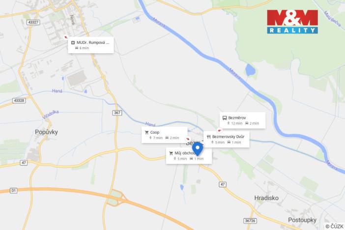 Prodej pozemku pro bydlení, Bezměrov, 843 m2