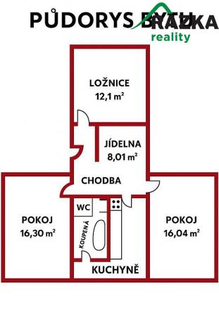 Prodej bytu 3+1, Bor, 66 m2
