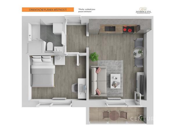 Pronájem bytu 2+kk, Praha, Bukovecká, 33 m2