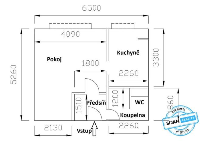 Pronájem bytu 1+1, Přerov, Teličkova, 32 m2
