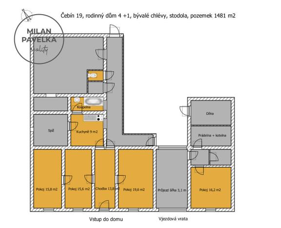 Prodej rodinného domu, Čebín, 180 m2