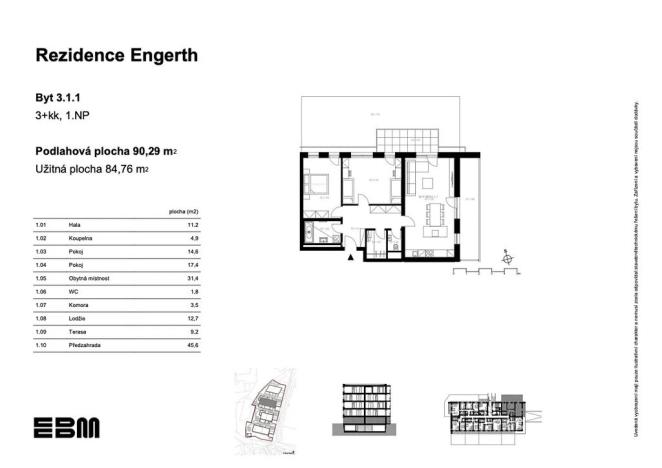 Prodej bytu 3+kk, Kladno, U Engerthu, 85 m2