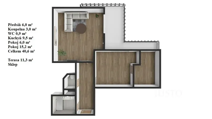 Prodej bytu 2+1, Praha - Strašnice, Na stezce, 40 m2