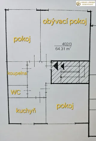 Prodej bytu 3+1, Vikýřovice, Okružní, 63 m2
