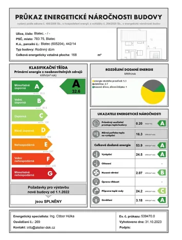 Prodej rodinného domu, Blatec, 206 m2