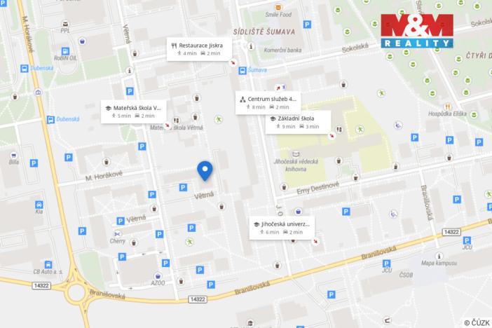 Prodej bytu 3+1, České Budějovice - České Budějovice 2, Větrná, 60 m2