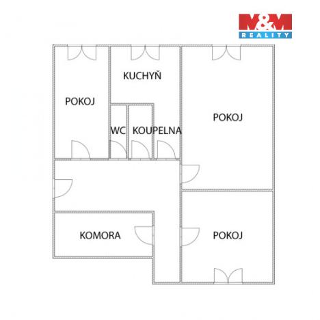 Pronájem bytu 3+1, Ústí nad Labem - Ústí nad Labem-centrum, Velká Hradební, 71 m2