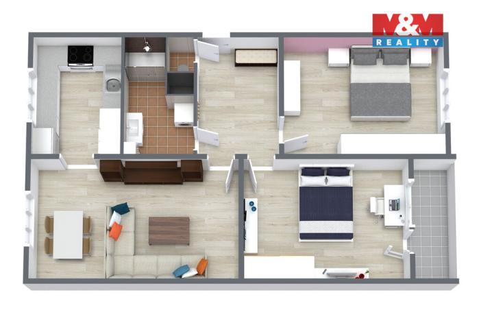 Prodej bytu 3+1, Horní Slavkov, Dlouhá, 74 m2