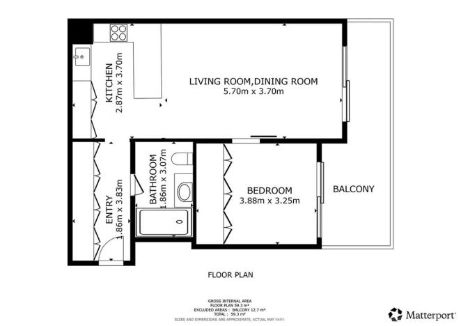 Pronájem bytu 2+kk, Praha - Bubeneč, Vítězné náměstí, 61 m2