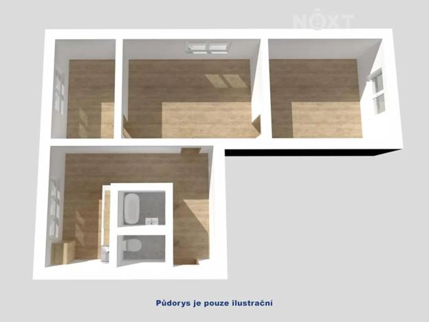 Pronájem bytu 3+1, Orlová, Kpt. Jaroše, 55 m2