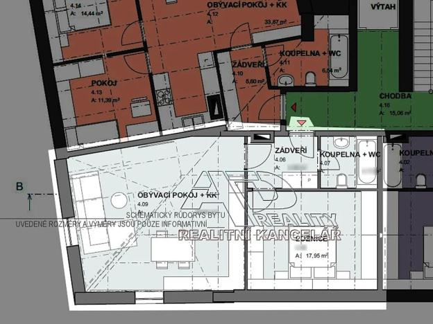 Pronájem bytu 2+kk, České Budějovice, Fráni Šrámka, 59 m2