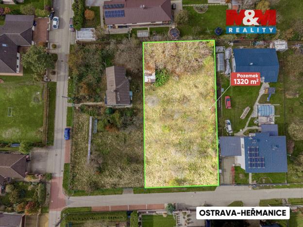 Prodej pozemku pro bydlení, Ostrava - Heřmanice, 1320 m2