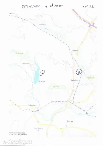 Dražba pozemku, Žatec, 264996 m2