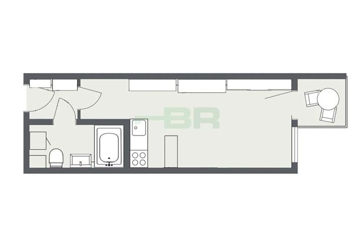 Pronájem bytu 1+kk, Praha - Střížkov, Zakšínská, 30 m2