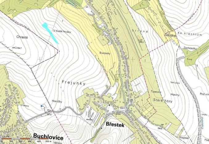 Prodej pole, Břestek, 1142 m2