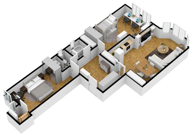 Pronájem bytu 3+kk, Praha - Karlín, Na střelnici, 83 m2