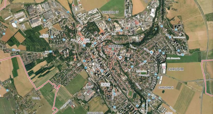 Prodej pozemku pro bydlení, Chrudim, Topolská, 1181 m2