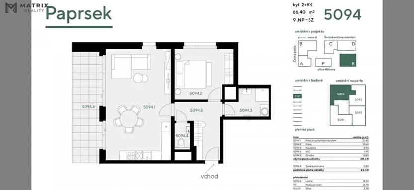 Pronájem bytu 2+kk, Praha - Stodůlky, Hábova, 85 m2