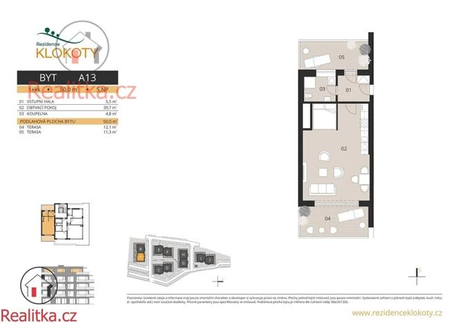 Prodej bytu 1+kk, Tábor, 50 m2