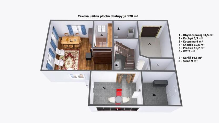 Prodej chalupy, Šárovcova Lhota, 128 m2