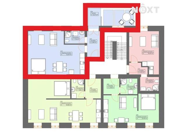 Prodej bytu 1+kk, České Budějovice, Rudolfovská tř., 56 m2