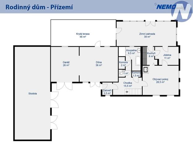 Prodej rodinného domu, Záblatí, 152 m2