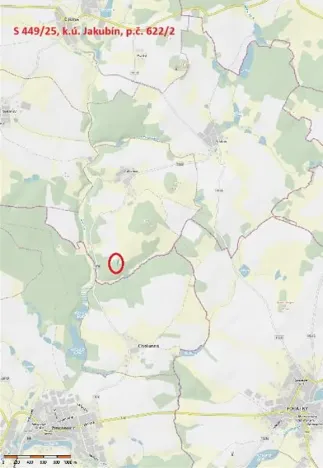 Prodej lesa, Častrov, 886 m2